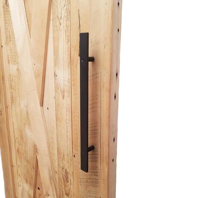 FLAT BARN DOOR HANDLE – BLACK – Signature Woods