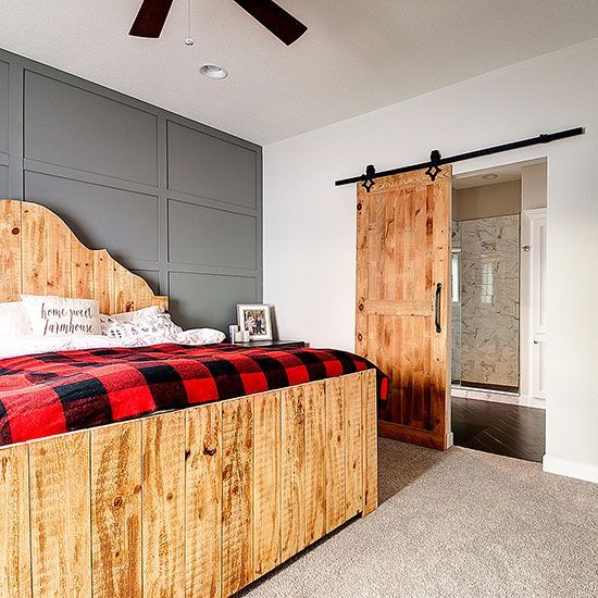 Sliding Barn Door made with reclaimed barn wood