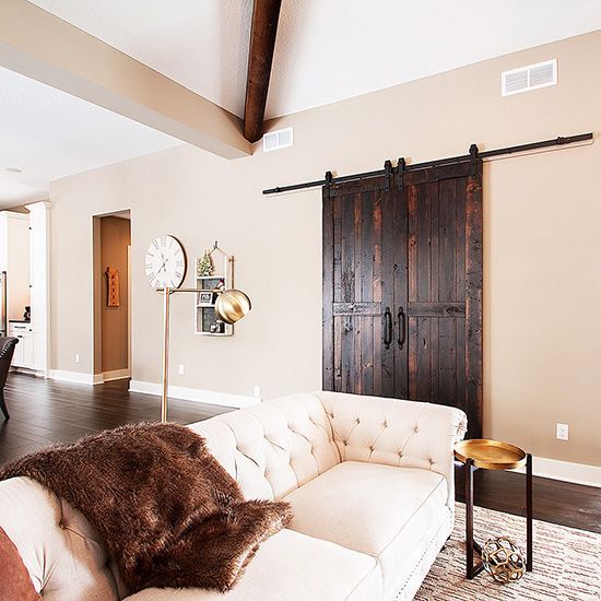 sliding barn doors over home office